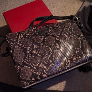 Snakeskin Patterned Handbag